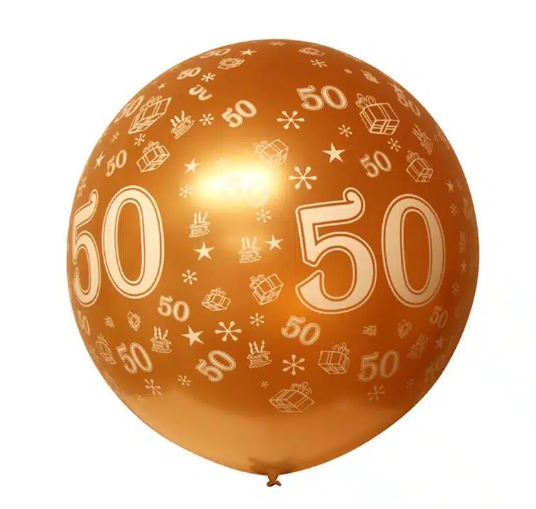 grote ballon 50 jaar goud 90 cm