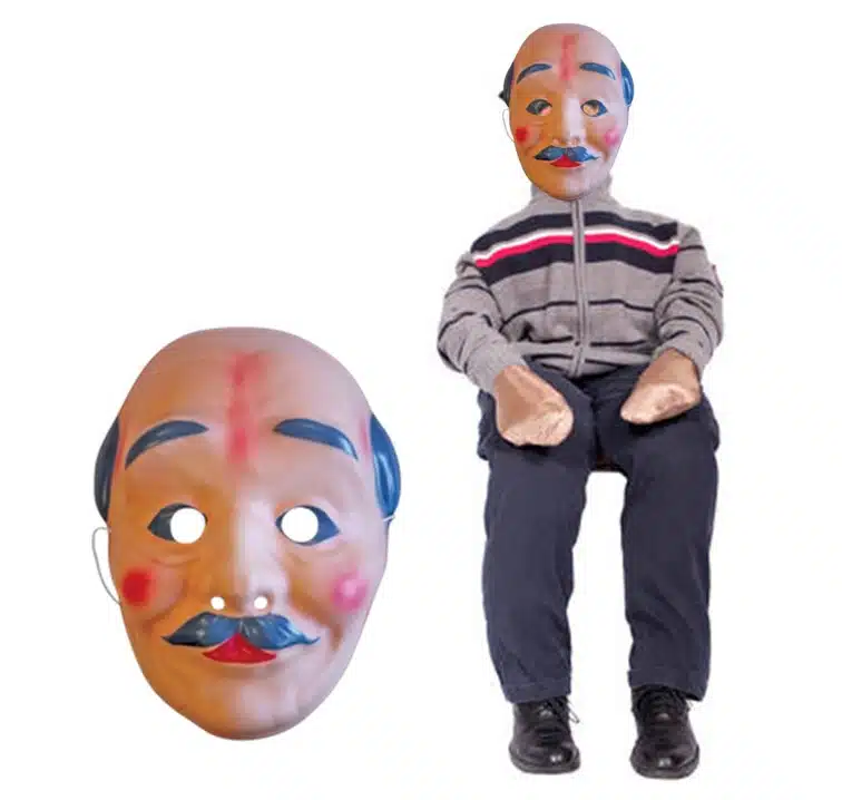 Vulpop met masker Abraham