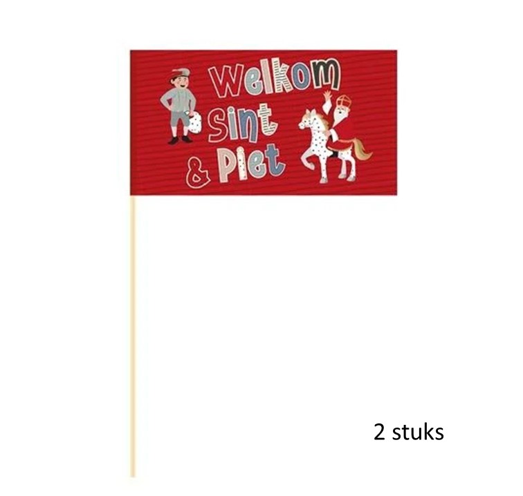 zwaaivlag sint & co set van 2 stuks
