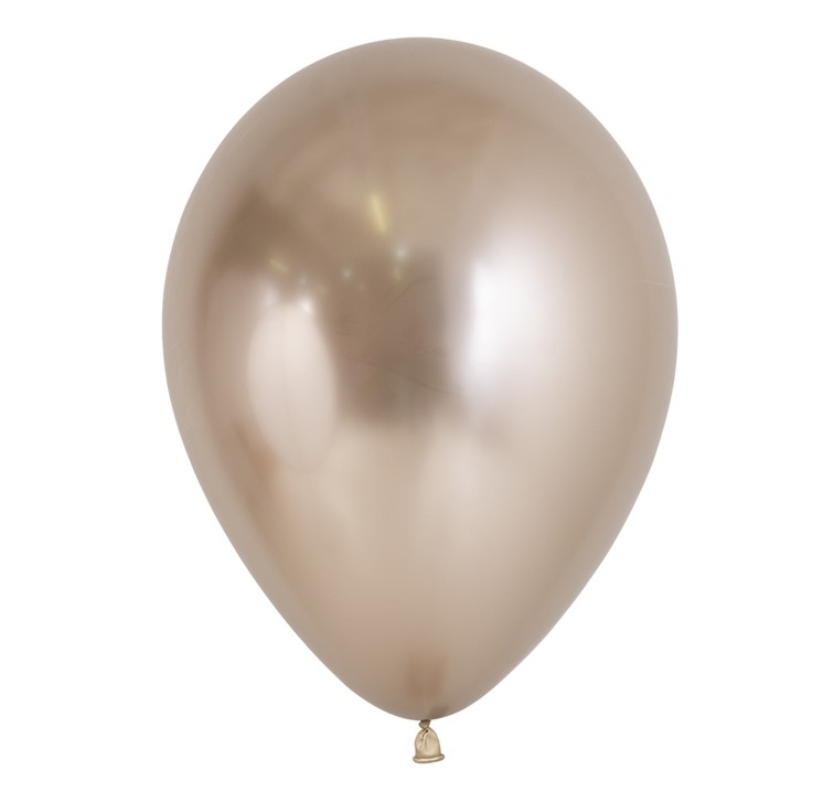 spiegel chroom ballonnen champagne a3 Cloud bouncer decoraties- 3 reflex spiegel ballonnen 11 inch.