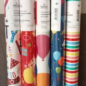 cadeaupapier feest neutraal ballonnen