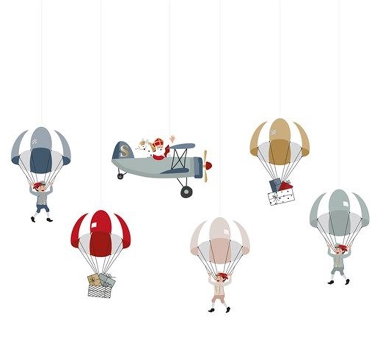 439904H Hangdeco Sint & Co 6 stuks