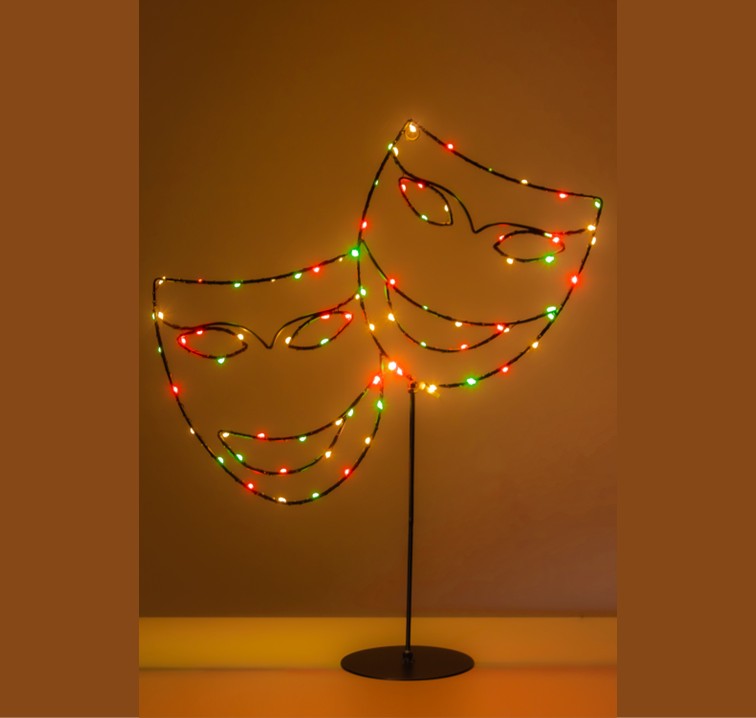 carnavals maskers decoratie led verlichting
