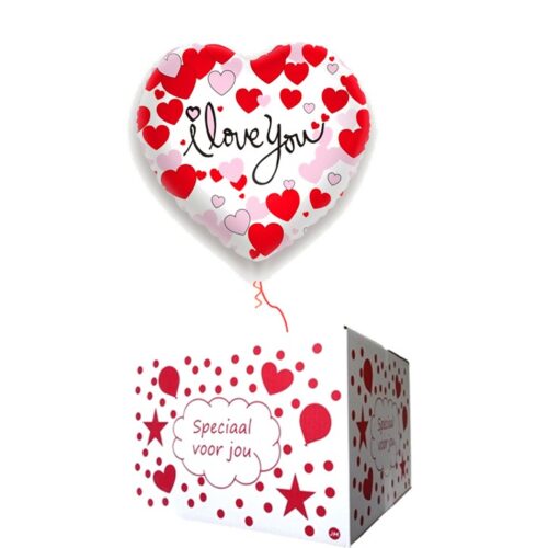 Folieballon kado inclusief doos