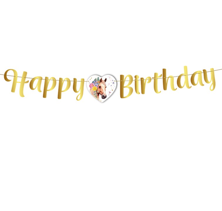 7301 fi Letter 2 meter – Happy Birthday Horses