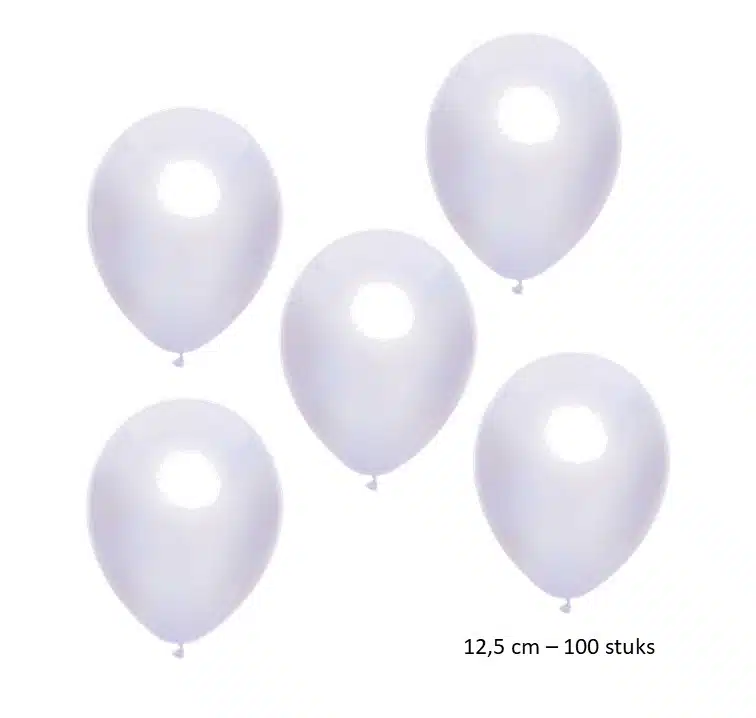 Witte kleine ballonnen 12 cm