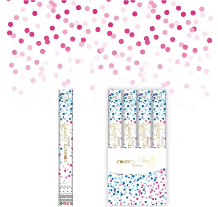 Roze confetti shooter gender reveal